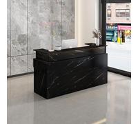 Modern Reception Desk - Stylish Front Desk for Retail & Office - Compact Standing Counter for Small Spaces - Sleek Design for Checkout & Customer Service