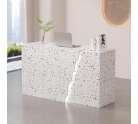 Modern Reception Desk - Stylish Small Front Desk Table for Office, Salon, Lobby - Standing Counter for Professional Spaces, Elegant Design, Space-Saving Solution