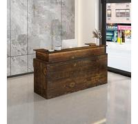 Modern Reception Desk - Stylish Standing Front Counter for Retail & Checkout Compact Office Reception Station Ideal Customer Service Solution for Stores & Businesses