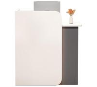 Modern Reception Desk with 2 Lockable Drawers & Integrated Lamp - Stylish Cashier Counter Table for Retail Shops Markets Convenience Stores Hotels - Dimensions: 100x45x95cm