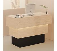Modern Reception Desk with Cable Management & Storage Elegant Front Counter for Retail Spaces & Offices Functional Design for Professional Environments