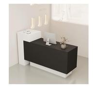 Modern Reception Desk with Counter Front and Lockable Storage Drawers for Office and Salon Use