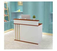 Modern Reception Desk with Counter - Rectangular Checkout Counter Table for Home Office Lobby Beauty Salon - Stylish Front Counter (A-7 90x50cm/35.4x19.6in)