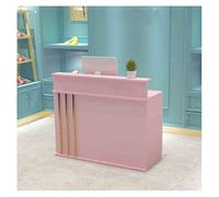 Modern Reception Desk with Counter Rectangular Checkout Front Desk for Home Office Lobby Beauty Salon - A-9 130x50cm (51.2x19.6in)