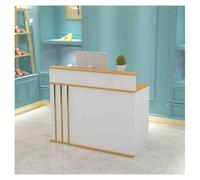 Modern Reception Desk with Counter - Rectangular Front Checkout Table for Home Office Lobby Beauty Salon - A-6 Size (80x50cm/31.5x19.6in)