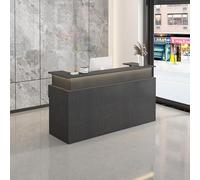 Modern Reception Desk with Counter | Stylish Standing Checkout & Retail Front Desk | Compact Reception Solution for Offices & Stores | Elegant Customer Service Counter