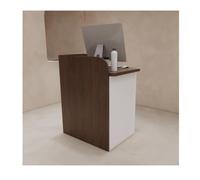 Modern Reception Desk with Counter - Stylish Welcome Checkout Table for Beauty Salon, Office, Retail - Front Desk Furniture (A, RIGHT_L50CM/19.6IN)