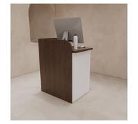 Modern Reception Desk with Drawers Elegant Compact Office Table 100 cm Reception Furniture Stylish Small Welcome Desk for Office Use Space-Saving Design.