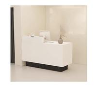 Modern Reception Desk with Drawers & Shelves Stylish Checkout Counter for Retail Office or Salon Multi-functional Storage Solution for nized Space