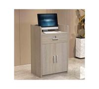 Modern Reception Desk with Drawers, Stylish Retail Counter for Office Reception and Shopping Malls, Contemporary Design, Efficient Storage Solution, Commercial Furniture