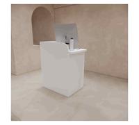 Modern Reception Desk with Drawers - Stylish Small Office Front Counter Table 60cm Right Side Design Ideal Reception Table for Business & Waiting Area