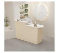 Modern Reception Desk with Elegant Counter | Stylish Office Furniture for Home, Retail, and Beauty Salon | Entryway Desk 80 x 50 cm, Contemporary Design