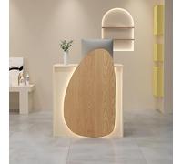 Modern Reception Desk with Front Counter Equipped with Drawers and Cable Grommets for Lobbies Lounges Retail Spaces Home Offices Sleek & Functional Design