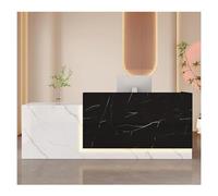 Modern Reception Desk with Lockable Drawer - Elegant Front Counter for Office Café and Lounge - Welcoming Customer Service Table (A1 L 120 cm)