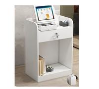Modern Reception Desk with Lockable Drawer Front Desk Counter for Salon and Office Stylish Small Reception Table for Lobby QWEASDF Reception Counter