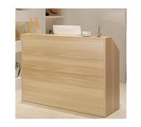 Modern Reception Desk with Lockable Drawer Stylish 80cm Wood Counter for Office Retail Hotel Lobby & Reception Area Elegant Receptionist Furniture