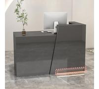Modern Reception Desk with Lockable Drawers - 100x60x101 cm - Professional Welcome Table for Retail and Office Use - Stylish and Secure Design