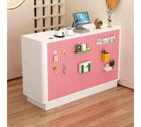 Modern Reception Desk with Lockable Drawers & Cabinet - Stylish Front Desk for Office, Lobby, Beauty Salon, Supermarket & Convenience Store