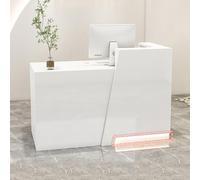 Modern Reception Desk with Lockable Drawers for Office & Retail Height 100cm x Width 59cm x Depth 101cm Stylish Workspace Furniture & Functional