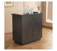 Modern Reception Desk with Lockable Drawers, Retail Checkout Counter for Office & Hotel, Stylish Front Office Table (A, 60x50cm/23.6x19.6in)