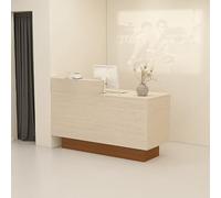 Modern Reception Desk with Lockable Drawers & Shelves Stylish Checkout Station for Lobbies Salons Retail & Home Offices 100cm/39.4in Counter Space-Saving Design