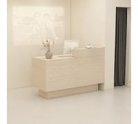 Modern Reception Desk with Lockable Drawers & Storage - Front Checkout Counter for Lobbies Salons Retail Spaces Home Offices - 100cm/39.4in Contemporary Design