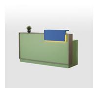 Modern Reception Desk with Lockable Drawers - Stylish Counter Table for Entryway and Beauty Salon Elegant Storage Solution for Organizing Essentials