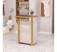 Modern Reception Desk with Lockable Storage - Elegant Front Counter for Office, Lobby, Salon & Retail - Stylish, Durable & Functional Design for Professional Spaces