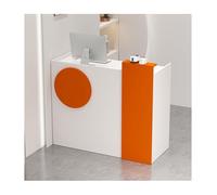 Modern Reception Desk with Lockable Storage - Stylish Checkout Counter for Lobbies Beauty Salons & Offices - 80cm Standing Front Table for Efficient Customer Service