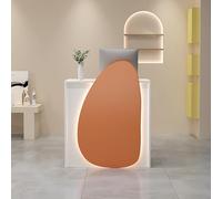 Modern Reception Desk with Small Front Counter Drawer equipped Cable Management Grommets for Lobbies Salons Retail Spaces Home Offices Stylish & Functional