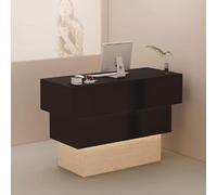 Modern Reception Desk with Soft Lighting Stylish Front Counter for Salons Spas & Retail Contemporary Receptionist Table for an Elegant Customer Experience & High Impact First Impressions