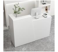 Modern Reception Desk with Storage Anti Scratch Front Counter for Salon Boutique Cafe Easy Assembly Stylish Customer Service Furniture 8 100 * 42 * 100cm