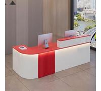 Modern Reception Desk with Storage Drawers Elegant Front Office Counter for Professional Spaces Stylish and Functional Welcome Station for Businesses