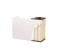 Modern Reception Desk with Storage: Elegant Beauty Salon Counter Stylish Wooden Design 80 cm (31.4 inches) Black & White Ideal for Aesthetics and Spa Settings