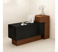 Modern Reception Desk with Storage, Reception Table with Cable Management Hole, Front Counter Desk for Office Salon Retail