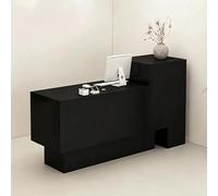 Modern Reception Desk with Storage, Reception Table with Cable Management Hole, Front Counter Desk for Office Salon Retail