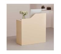Modern Reception Desk with Storage Shelves & Lockers Retail Checkout Counter for Clothing Store Stylish Front Table (L100cm 39.7in)