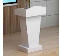 Modern Reception Desk with Storage Shelves - Versatile Podium for Home Office School Church Bar Weddings - Stylish Counter for Business Use and Events