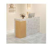Modern Reception Desk with Storage Sleek Front Counter Checkout Table for Home Office & Retail 120cm (47.2in) Lobby Commercial Reception Table
