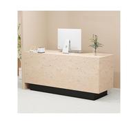 Modern Reception Desk with Storage - Stylish Compact Checkout Table for Office, Retail & Shop - 55.1in Front Counter - Perfect for Lobby & Customer Service