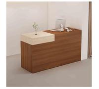 Modern Reception DeskCompact Reception Desk for Small Spaces Office & Salon Counter Table Stylish Checkout & Lobby Furniture,（A,R-35.4x19.6x39.3in）