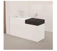 Modern Reception DeskCompact Reception Desk for Small Spaces Office & Salon Counter Table Stylish Checkout & Lobby Furniture,（C,L-35.4x19.6x39.3in）