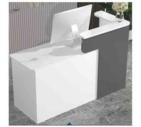 Modern Reception DeskModern L-Shaped Front Desk Reception Table with Drawers Checkout Counter Workstation Secure Storage Solution for Office,（Grey,L-47.2x23.6x29.5in）