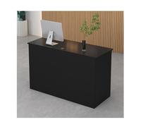 Modern Reception DeskModern Retail Checkout Counter with Lockable Drawer & Storage Cabinet Front Desk Reception for Offices Hotels & Company Halls,（B,L120cm/47.2in）