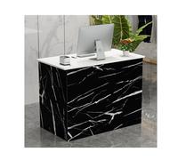 Modern Reception DeskModern Retail Checkout Counter with Lockable Drawer & Storage Cabinet Front Desk Reception for Offices Hotels & Company Halls,（C,L120cm/47.2in）