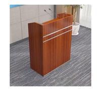 Modern Reception DeskPremium Solid Wood Podium Pulpit for Churches Multi-Function Floor Standing Lectern Dark Wooden Reception Desk,（Dark Brown,80 * 40 * 105cm）