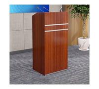 Modern Reception DeskPremium Solid Wood Podium Pulpit for Churches Multi-Function Floor Standing Lectern Dark Wooden Reception Desk,（Dark Brown,50 * 40 * 105cm）