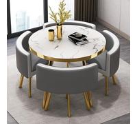 Modern Reception Room Table and Chair Set Round Square Wooden Coffee Table with Chairs Stylish Office Conference Fur for Negotiation and Dining Compact Design