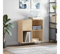 Modern Record Cabinet Player Stand Sideboard Home Storage Engineered Wood Vidaxl