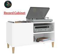 (white, 84.5 x 38 x 48 cm) vidaXL Record Cabinet Office Vinyl Storage Cabinet Sideboard Engineered Wood